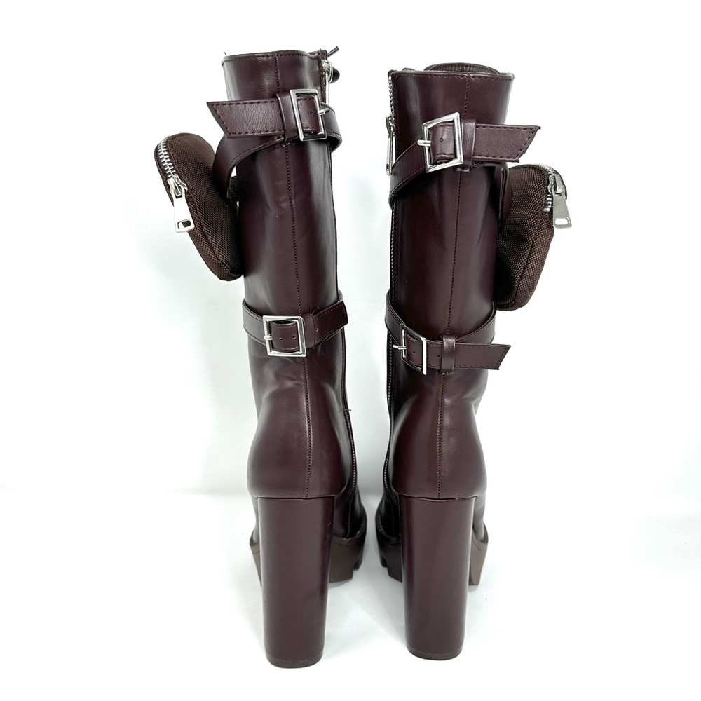 Fashion Nova I Don't Care Chocolate Heeled Booties - Picture 8 of 15